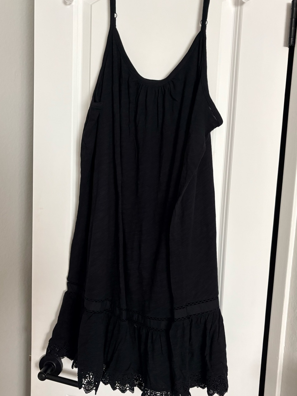 torrid Black Lace-Trim Swim Coverup Dress